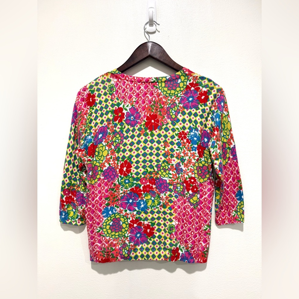 Talbots Multicolor Floral Patterned Button-Up Car… - image 6